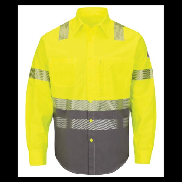 Men's Tall Hi-Visibility Color Block Uniform Shirt - EXCEL FR® ComforTouch® - 7 oz. Thumbnail