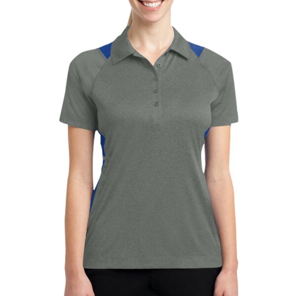 Ladies Heather Colorblock Polo Thumbnail